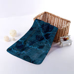 Dark Blue Marble Print Towel