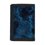Dark Blue Marble Print Trifold Wallet