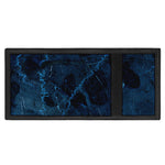 Dark Blue Marble Print Trifold Wallet