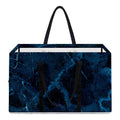 Dark Blue Marble Print Utility Tote Bag