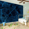 Dark Blue Marble Print Wall Sticker