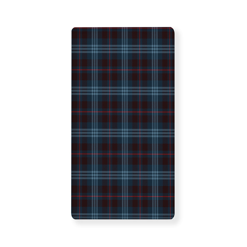 Dark Blue Tartan Pattern Print Baby Crib Sheet