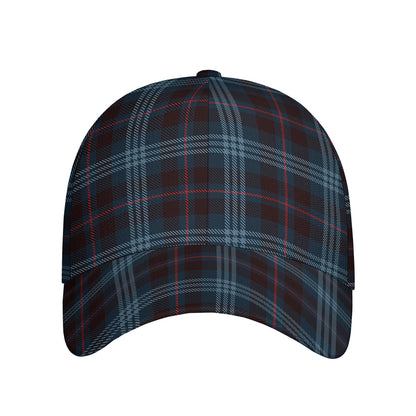 Dark Blue Tartan Pattern Print Baseball Cap