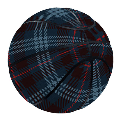 Dark Blue Tartan Pattern Print Basketball