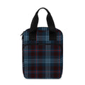 Dark Blue Tartan Pattern Print Bible Tote Bag