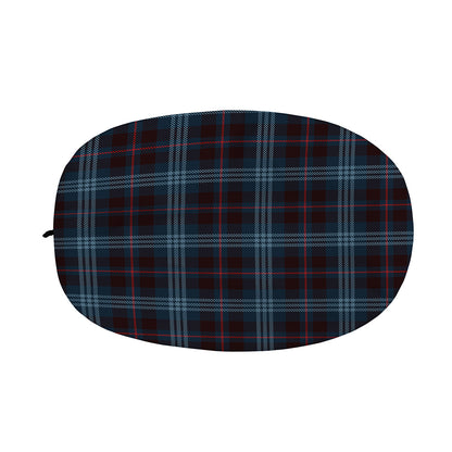 Dark Blue Tartan Pattern Print Car Side Mirror Covers