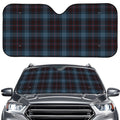 Dark Blue Tartan Pattern Print Car Windshield Sun Shade