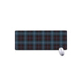 Dark Blue Tartan Pattern Print Extended Mouse Pad
