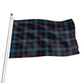 Dark Blue Tartan Pattern Print Flag