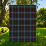 Dark Blue Tartan Pattern Print Garden Flag