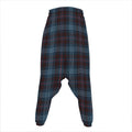 Dark Blue Tartan Pattern Print Hammer Pants