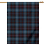 Dark Blue Tartan Pattern Print House Flag