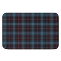 Dark Blue Tartan Pattern Print Indoor Door Mat