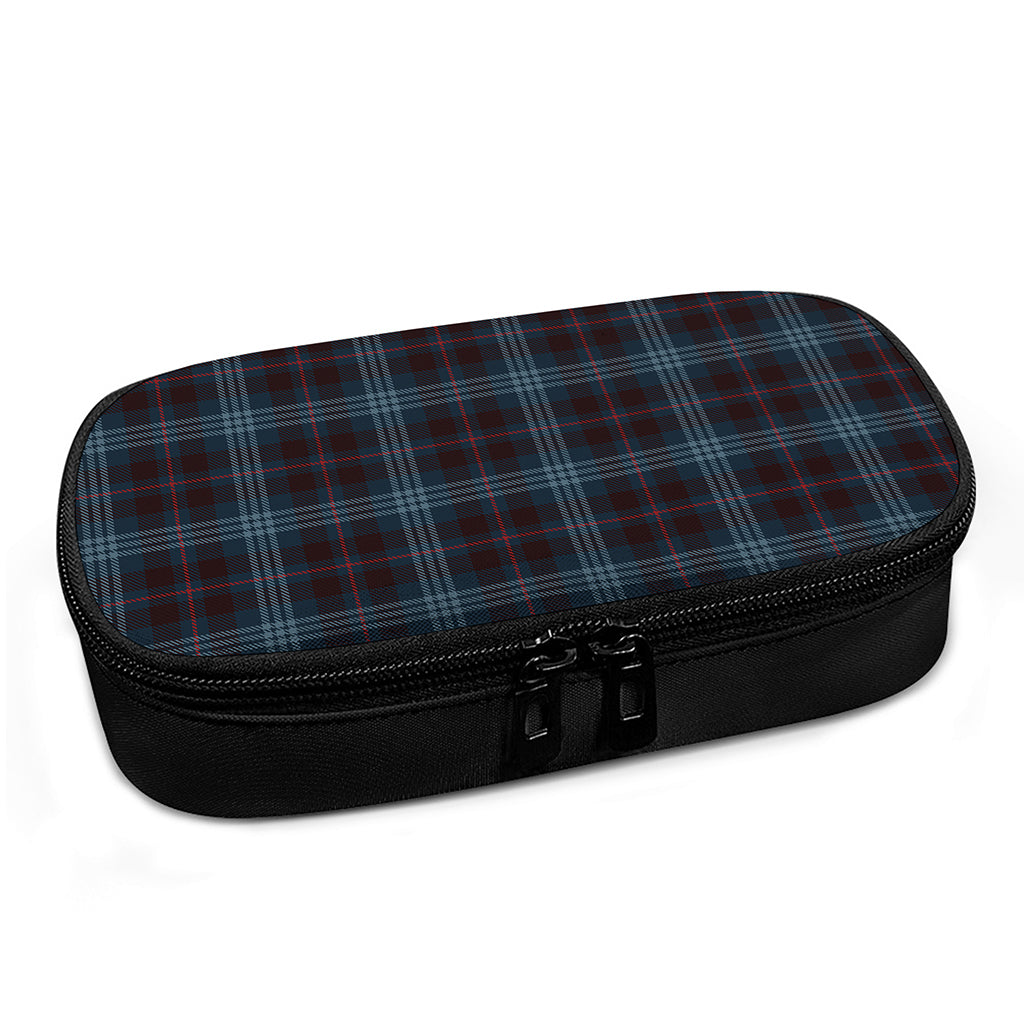 Dark Blue Tartan Pattern Print Insulin Cooler Travel Case