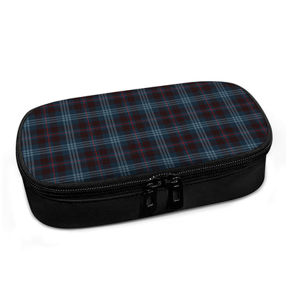 Dark Blue Tartan Pattern Print Insulin Cooler Travel Case