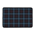 Dark Blue Tartan Pattern Print Kitchen Mat