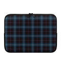 Dark Blue Tartan Pattern Print Laptop Sleeve