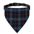 Dark Blue Tartan Pattern Print Over The Collar Dog Bandana
