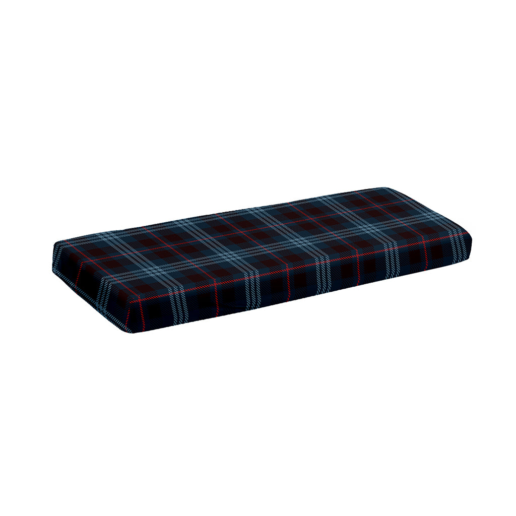 Dark Blue Tartan Pattern Print Piano Keyboard Cover