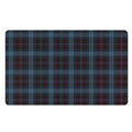 Dark Blue Tartan Pattern Print Polyester Doormat