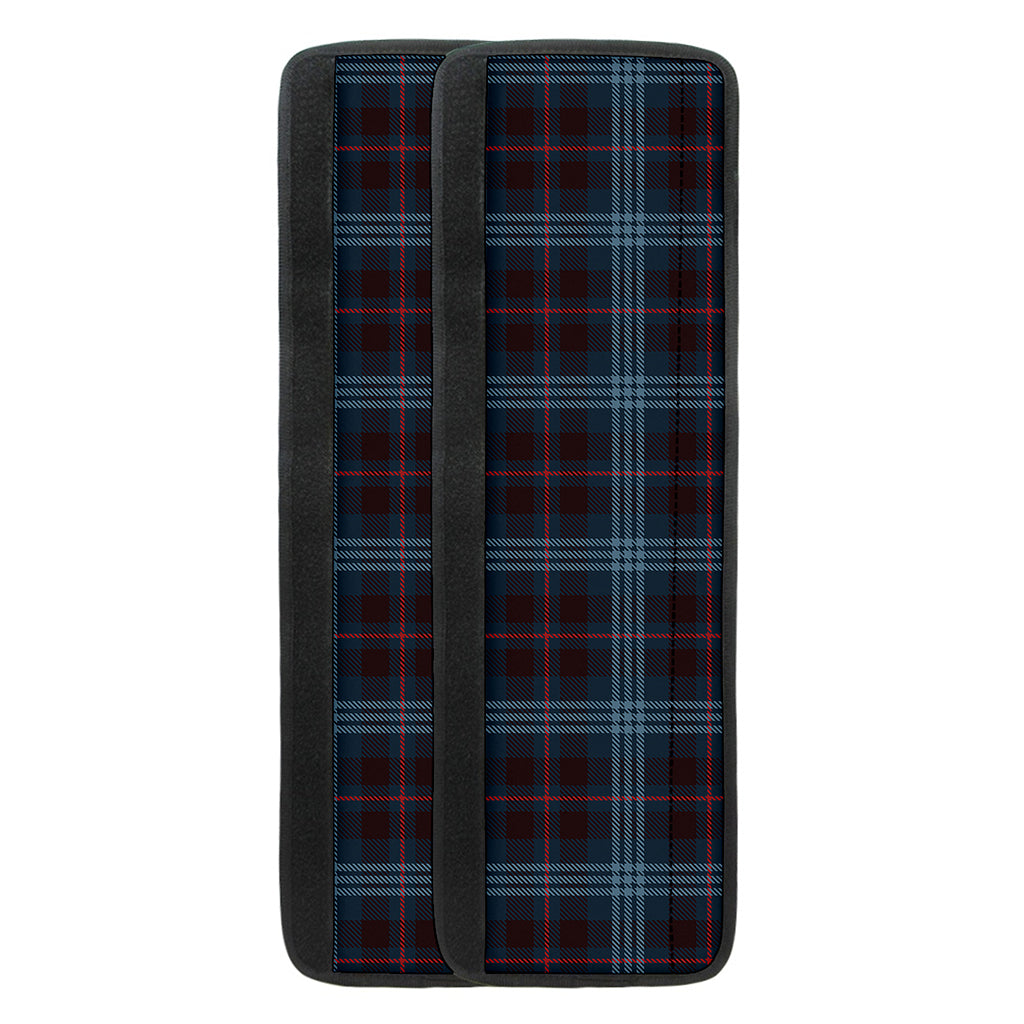 Dark Blue Tartan Pattern Print Refrigerator Handle Covers