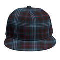 Dark Blue Tartan Pattern Print Snapback Cap
