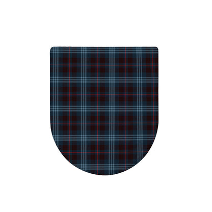 Dark Blue Tartan Pattern Print Toilet Lid Cover