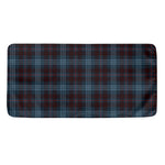 Dark Blue Tartan Pattern Print Towel