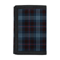 Dark Blue Tartan Pattern Print Trifold Wallet