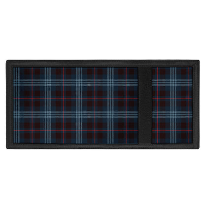 Dark Blue Tartan Pattern Print Trifold Wallet