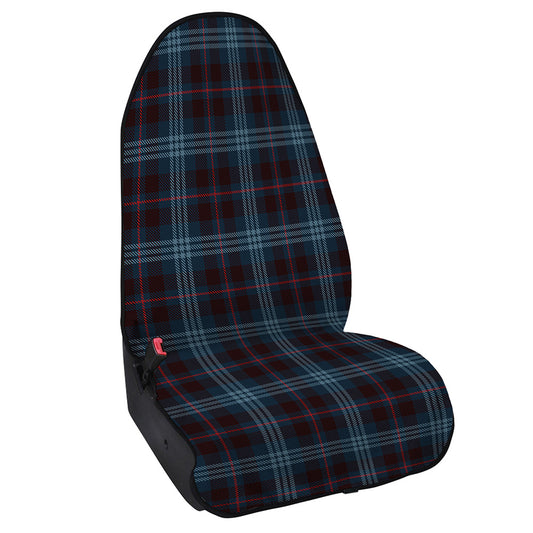 Dark Blue Tartan Pattern Print Waterproof Car Seat Cover