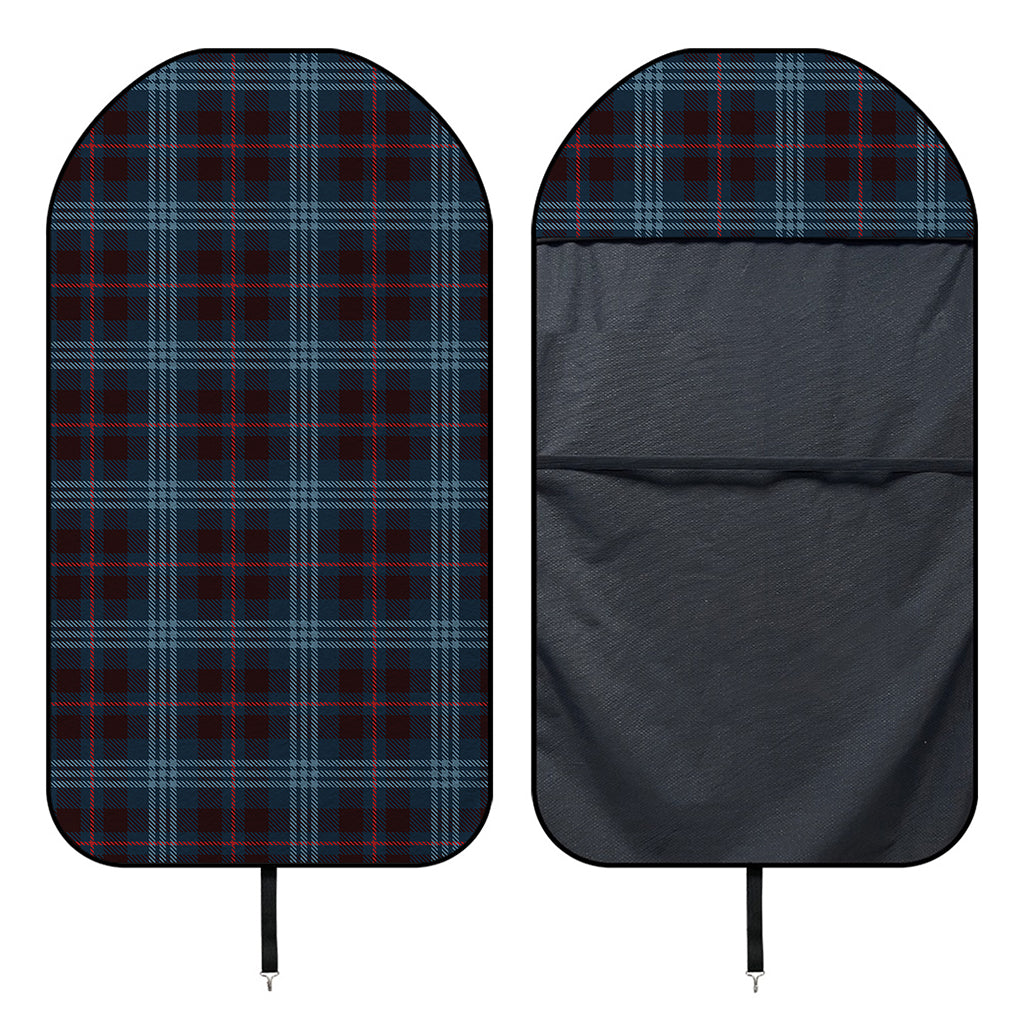 Dark Blue Tartan Pattern Print Waterproof Car Seat Cover