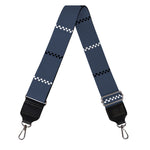 Dark Blue Tattersall Pattern Print Bag Strap