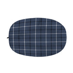 Dark Blue Tattersall Pattern Print Car Side Mirror Covers