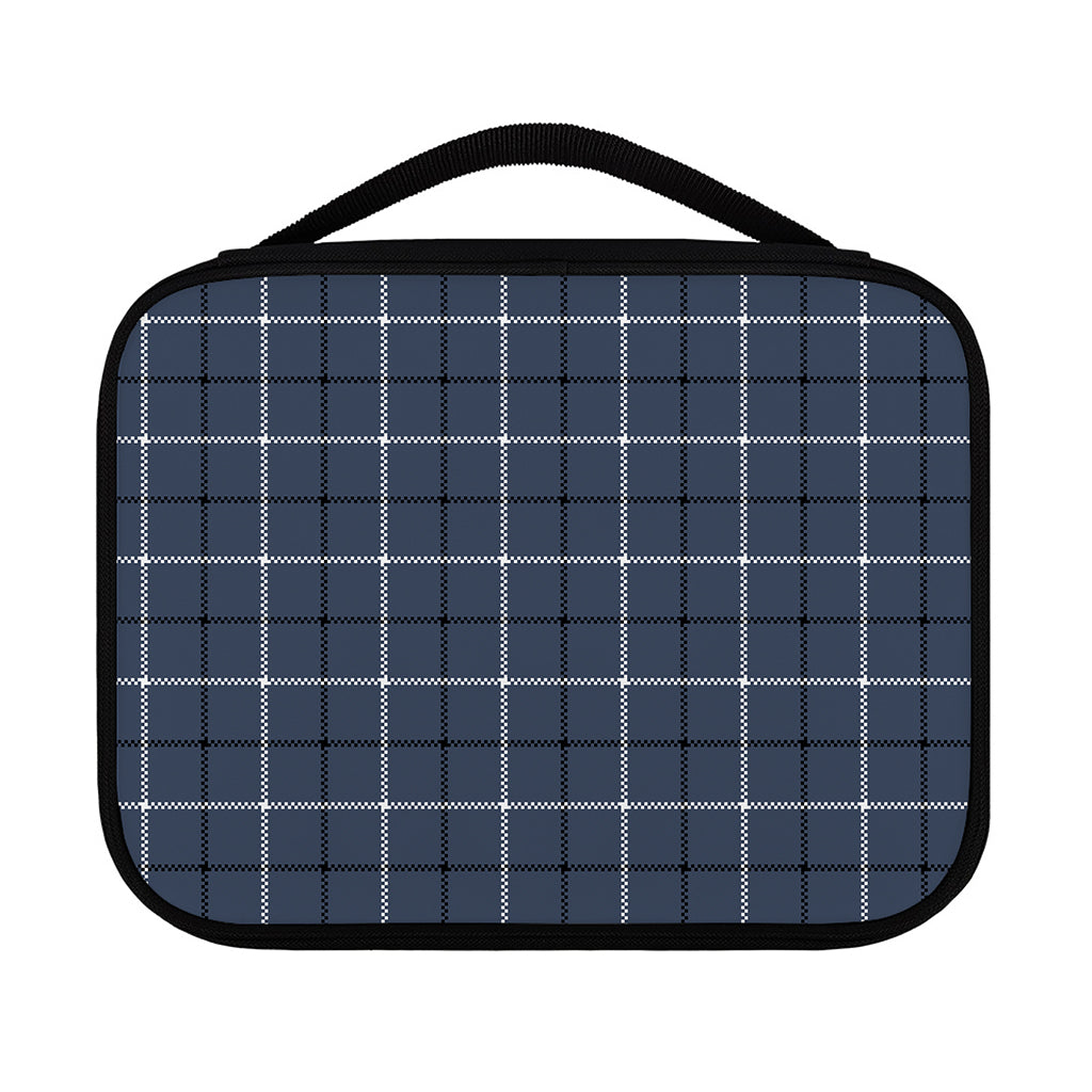Dark Blue Tattersall Pattern Print Classic Bible Case
