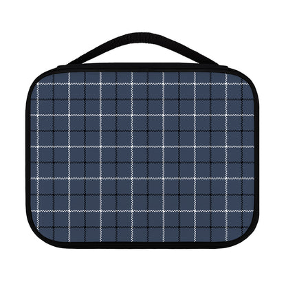 Dark Blue Tattersall Pattern Print Classic Bible Case