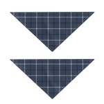 Dark Blue Tattersall Pattern Print Dog Bandana