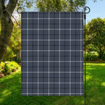 Dark Blue Tattersall Pattern Print Garden Flag