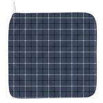 Dark Blue Tattersall Pattern Print Hand Towel