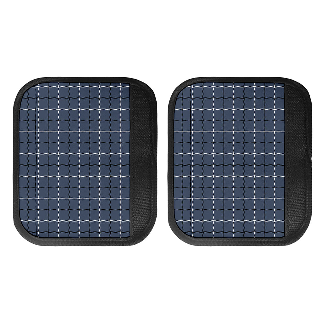 Dark Blue Tattersall Pattern Print Handle Covers