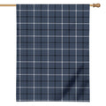 Dark Blue Tattersall Pattern Print House Flag
