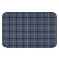 Dark Blue Tattersall Pattern Print Indoor Door Mat