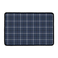 Dark Blue Tattersall Pattern Print Kitchen Mat