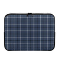 Dark Blue Tattersall Pattern Print Laptop Sleeve