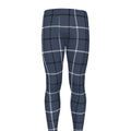 Dark Blue Tattersall Pattern Print Men's Leggings