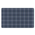 Dark Blue Tattersall Pattern Print Polyester Doormat