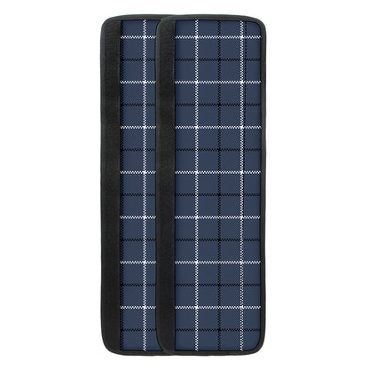 Dark Blue Tattersall Pattern Print Refrigerator Handle Covers