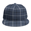 Dark Blue Tattersall Pattern Print Snapback Cap