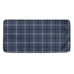 Dark Blue Tattersall Pattern Print Towel