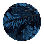 Dark Blue Tropical Leaf Pattern Print Basketball